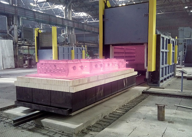 Запуск на ОАО ОМСКТРАНСМАШ термических печей IOB с выкатным подом