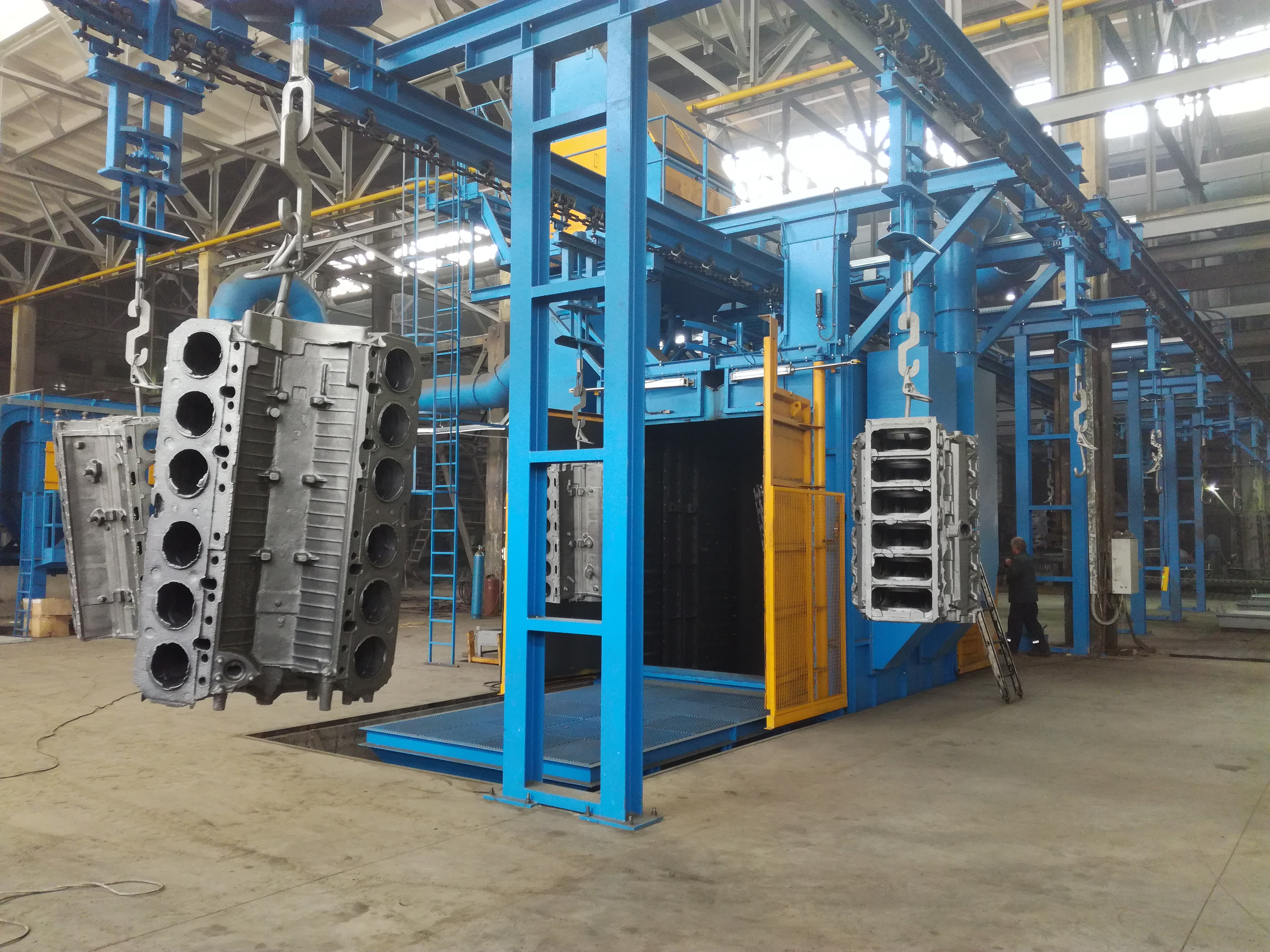 Запуск на ПАО ТМЗ трех дробеметных установок